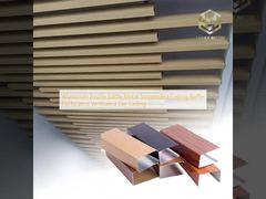 Aluminum Profile Baffle Metal Suspended Ceiling Baffle Perforated Ventilated Tile Ceiling