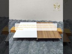 American Style Wood-Grain Aluminum Gusset Plates | Integrated Ceiling for Kitchen/Balcony Bathroom with Grid Tile Design